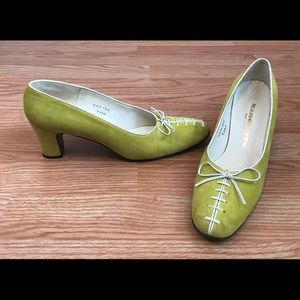 VTG Maisonette Neiman Marcus Green Suede Heel 8 9A